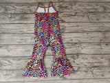 SR0232 Summer Leopard Colorful Girl's Jumpsuit