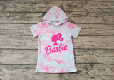 GT0153 Barbie Pink Tie Dry Hoodie Girl's Shirt