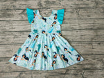 SALE GSD0267 Cartoon Princess Blue Girl's Dress