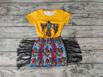 GSD0287 Western Yellow Tassel Skirt Girl's Set