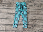 P0087 Skull Bull Blue Jogger Casual Trousers Pants