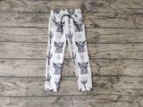 P0089 Cow Cactus White Casual Trousers Pants