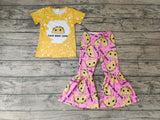 GSPO0347 TACO BOUT LOVE Food Yellow Pink Cute Girl's Set