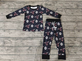 SALE BLP0153 Western Cow Black Boy's Set