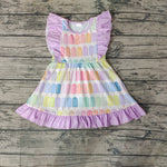 SALE GSD0293 Summer popsicle Purple Cute Girl's Dress
