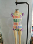 S0079 Summer Summer popsicle Purple Cute Girl's Swimsuit