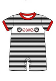 MOQ 8 pcs Custom Style GO DAWGS Romper Boy