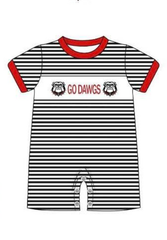 MOQ 8 pcs Custom Style GO DAWGS Romper Boy