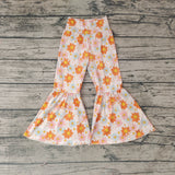 P0104 Flower Cute Girl's Flared Pants