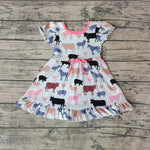 GSD0306 Cow Pink Cute Girl's Dress