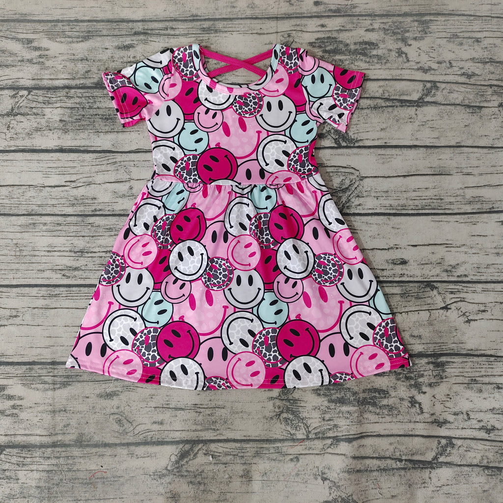 pink smiley face dress TX Smiley Face Kids Dress Peachy / 5/6
