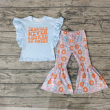 GSPO0539 Flower TROUBLE NEVER LOOKED SO SWEET Sky Blue Girl's Set