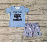 BSSO0240 I come from good stock cow Boy's Shorts Set