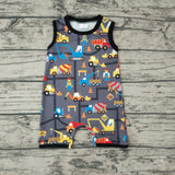 SR0341 Truck Baby Boy's Romper