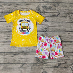 BSSO0252 Back To School Yellow Boy's Shorts Set