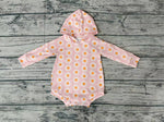 LR0272 Vintage Flower Hoodie Baby Boy's Romper