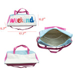 BA0051 Weekend Colorful PU Bag Leather Duffle Bag