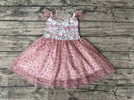 GSD0360 Cartoon Cat Pink Tulle Girl's Dress