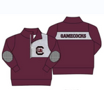 MOQ 8 pcs Custom Style GAMECOCKS Print Pullover Ziper Shirt Top Boy