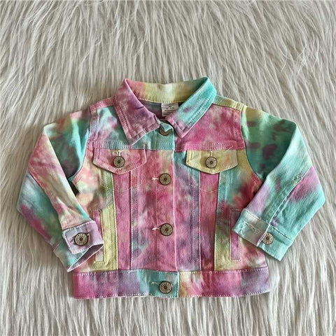 Fashion tie-dye denim jacket