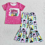 SALE E4-13 Singer Stay golden pink short sleeve pants Girl's set