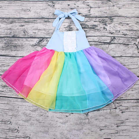 Baby Colorful Tulle Dress With Suspenders