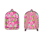 BA0022 Fashion Pink Flower Backpack Bag