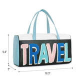 BA0062 TRAVEL Colorful PU Bag Leather Duffle Bag