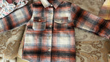 New Children's Plaid Flannel Shirt Orange Boy's Girl's Shirt