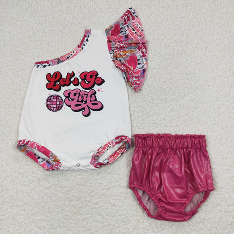 GBO0147 Let's Go Howdy Pik Leather 2 pcs Girl's Bummie Set