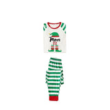 Adult Mom Christmas Green Striped Parent-Child Pajamas