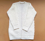 Kids Cardigan White Soft Winter Girl's Clothing