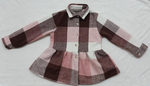 New Children's Plaid Flannel Shirt Pink Girl's Shirt Coat