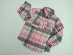 New Children's Plaid Flannel Shirt Pink Boy's Shirt Coat