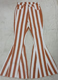 Adult Orange Stripe Jeans Fashion Flared Pants