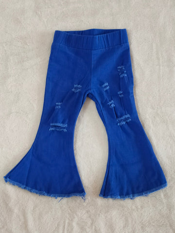 Fashion Blue Ripped Jeans Denim Pants