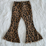Fashion Leopard Jeans Denim Flared Pants