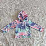 SALE 6 A24-4 Boy's Hoodie Tie Dry Pink Girl's Unisex Shirt Top pullover