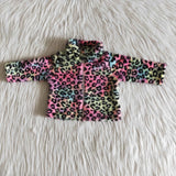 Fashion Winter Tie Dry Leopard Plush Coat