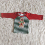 Christmas Embroidered Green Stripe Girl's Boy's Matching Clothes