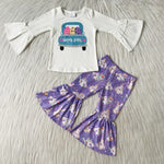 Happy Easter Purple Bunny Long Sleeves Set