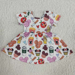Baby Girl's Dress mouse Cartoon Dress
