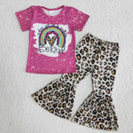 SALE B15-23 Be Kind Pink Love Leopard Set