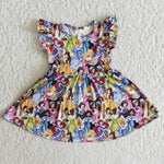 New Cartoon Princess Short Sleeves mouse Girl's dress