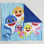 Baby Blue Fish Cartoons Fish Blanket