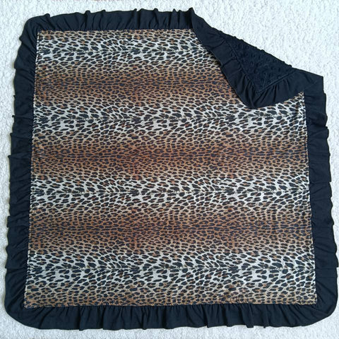 Baby Black Leopard Blanket