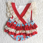 Blue lobster boil babe cute Crawfish baby Girl's romper