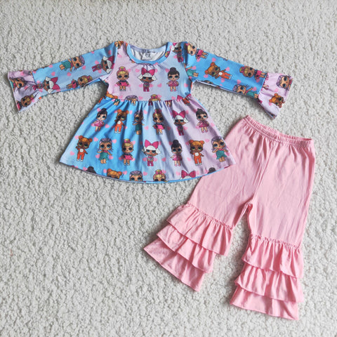 Boutique Girl's Cartoons Pink Dolls Outfits