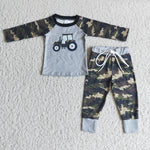 6 B6-4 Boy's Camouflage Truck Gray Outfits