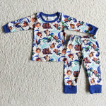 SALE 6 C7-25 New Boutique Cartoons Blue Boy's Pajamas